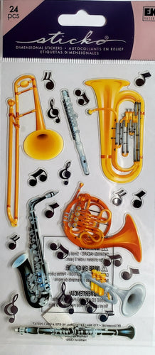 Sticko  - flat sticker sheets - wind instruments