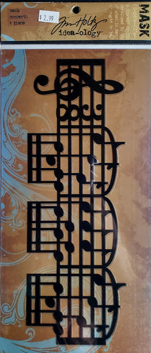 Tim holtz idea-ology  -  mask sheet - music notes