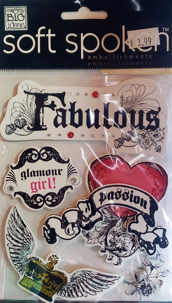 Me and my big ideas MAMBI - dimensional sticker sheets - soft spoken tattoo fabulous