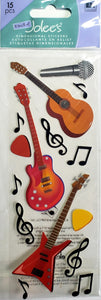 Jolee's by you Boutique Dimensional Sticker - guitars and music notes - medium pack