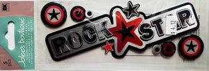 Jolee's by you Boutique Dimensional Sticker - rock star title - medium pack
