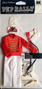 Jolee's by you Boutique Dimensional Sticker - red marching band pep rally- large pack