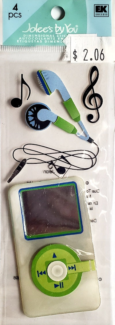 Jolee's by you Boutique Dimensional Sticker - head phones - medium pack