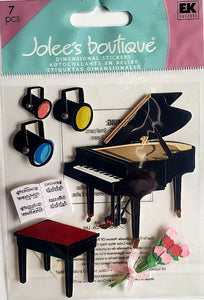 Jolee's by you Boutique Dimensional Sticker -   piano recital - medium pack
