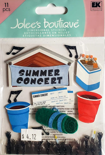 Jolee's by you Boutique Dimensional Sticker - summer concert - medium pack