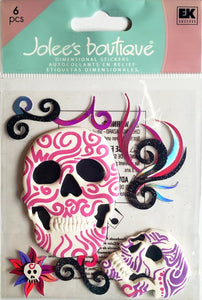 Jolee's by you Boutique Dimensional Sticker -  tattoo skulls - medium pack
