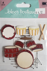 Jolee's by you Boutique Dimensional Sticker -  percussion - medium pack