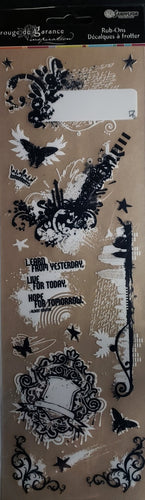 Sandy Lion  - rub ons sheet - rouge de garance urban graffiti