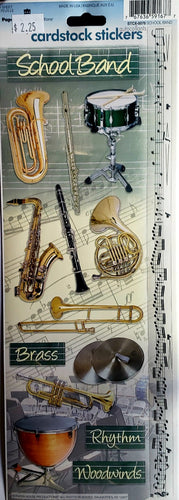 Paper house - cardstock sticker sheet - school band