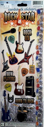 Paper house - cardstock sticker sheet - rock star