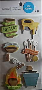 Recollections - dimensional stickers - pottery