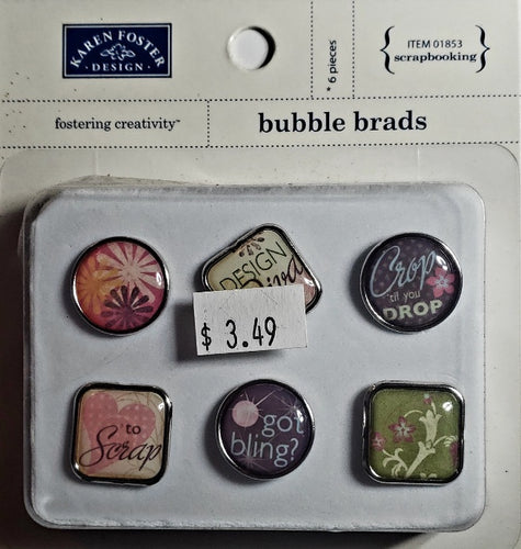 Karen Foster - bubble brads - scrapbooking