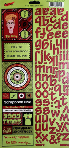 Moxxie - cardstock sticker sheet - queen of the crop scrapbooking