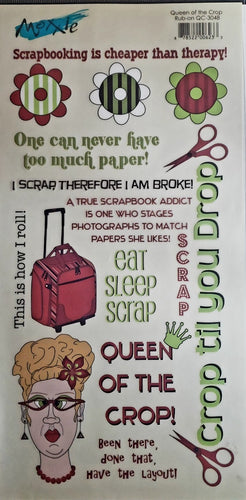 Moxxie - rub ons sheet - queen of the crop scrapbooking