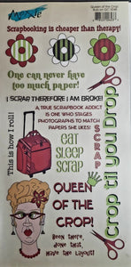 Moxxie - rub ons sheet - queen of the crop scrapbooking