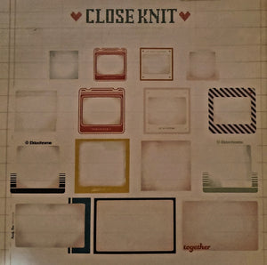 Crate paper American crafts - clear photo overlays acetate - flim slides close knit