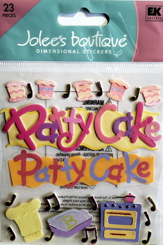 Jolee's Boutique Dimensional Sticker - patty cake - medium pack