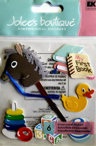 Jolee's Boutique Dimensional Sticker - first toys - medium pack
