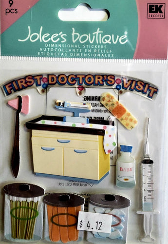 Jolee's Boutique Dimensional Sticker - getting your shots - medium pack