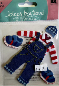 Jolee's Boutique Dimensional Sticker - little boys clothes - medium pack