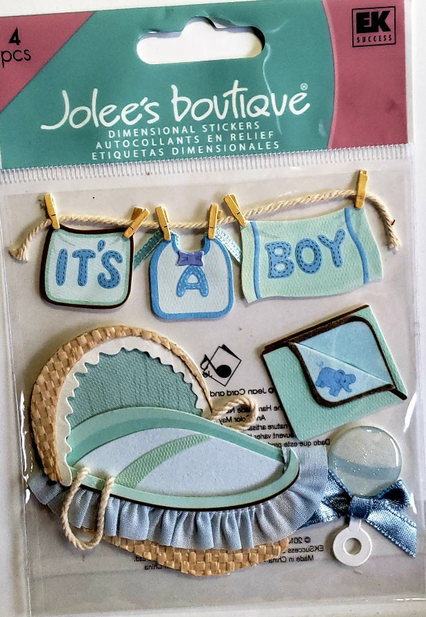 Jolee's Boutique Dimensional Sticker - boy clothes line - medium pack