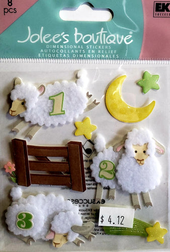 Jolee's Boutique Dimensional Sticker - counting sheep- medium pack