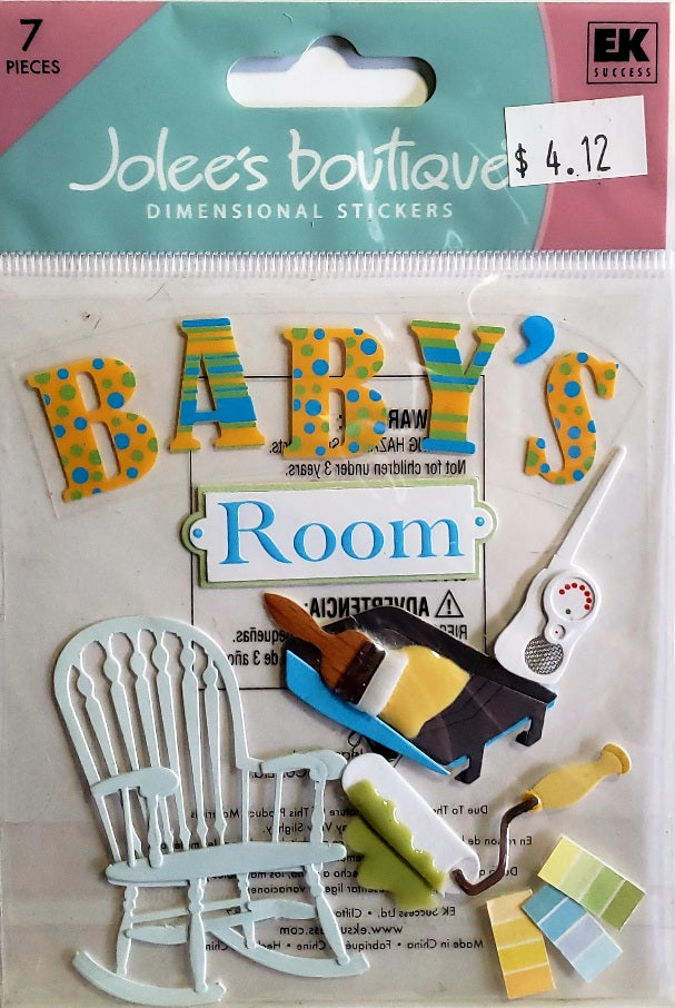 Jolee's Boutique Dimensional Sticker - decor for Nursery - medium pack
