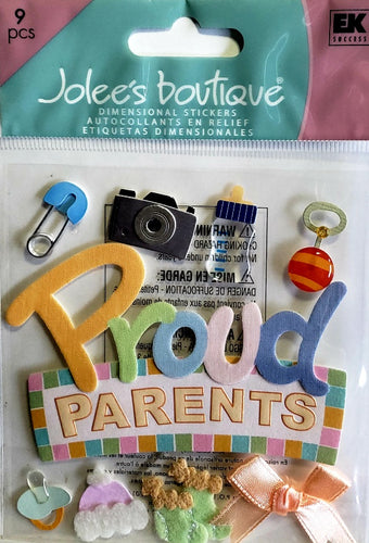 Jolee's Boutique Dimensional Sticker - proud parents - medium pack
