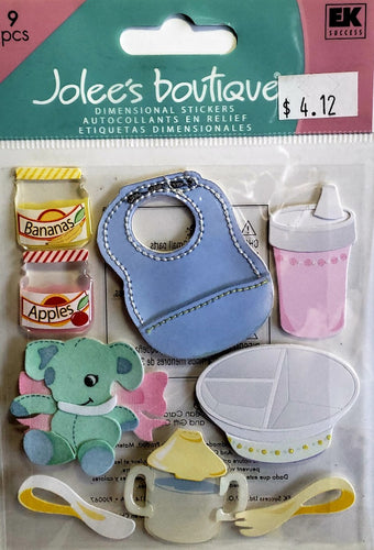 Jolee's Boutique Dimensional Sticker - learning to eat - medium pack