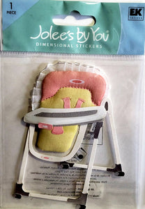 Jolee's Boutique Dimensional Sticker - high chair girl  - medium pack
