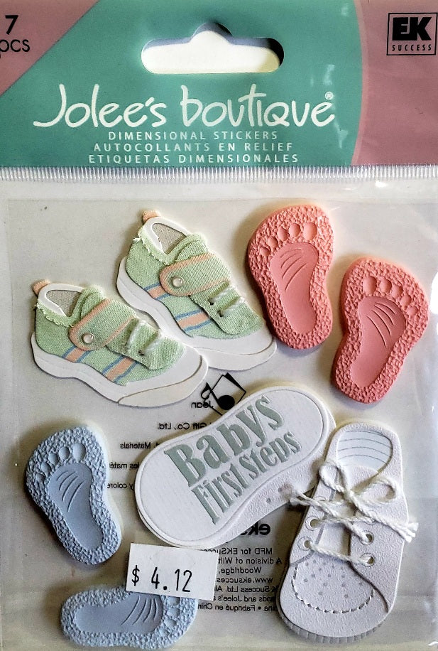 Jolee's Boutique Dimensional Sticker - babys steps  - medium pack