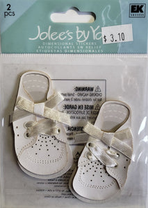 Jolee's Boutique Dimensional Sticker - babys 1st shoes  - medium pack