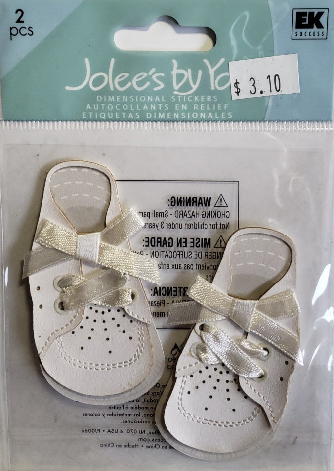 Jolee's Boutique Dimensional Sticker - babys 1st shoes  - medium pack