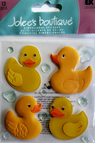 Jolee's Boutique Dimensional Sticker - cute rubber duckies - medium pack