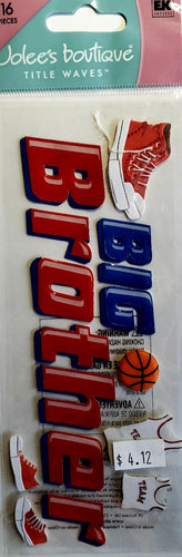 Jolee's Boutique Dimensional Sticker title  - big brother - medium tall a touch of pack