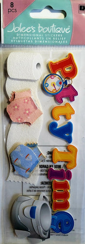 Jolee's Boutique Dimensional Sticker title  - potty time - medium tall a touch of pack