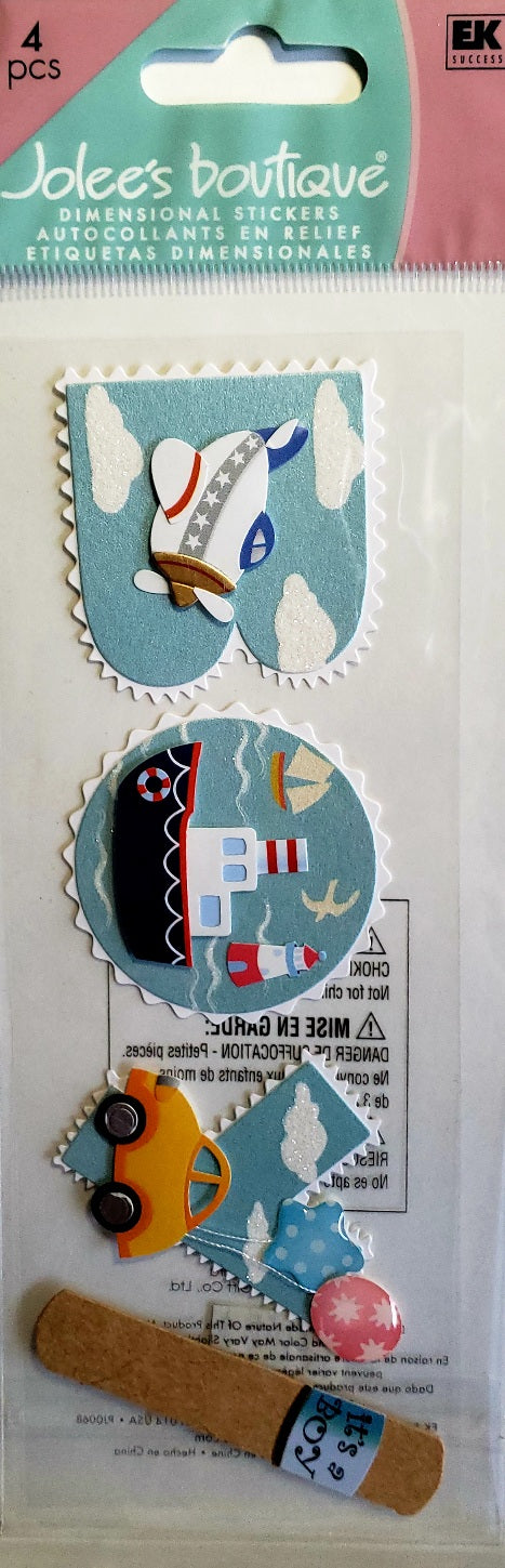 Jolee's Boutique Dimensional Sticker title  - boy - medium tall a touch of pack