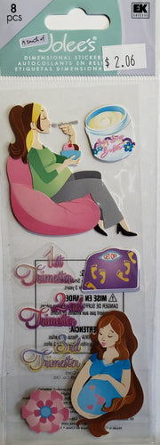 Jolee's Boutique Dimensional Sticker - pregnancy 2 - medium tall a touch of pack