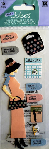 Jolee's Boutique Dimensional Sticker - pregnancy - medium tall a touch of pack