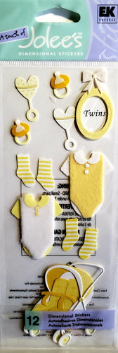 Jolee's Boutique Dimensional Sticker - twin baby - medium tall a touch of pack