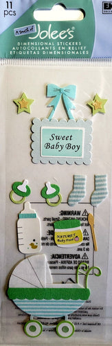 Jolee's Boutique Dimensional Sticker - sweet baby boy - medium tall a touch of pack