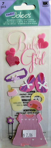 Jolee's Boutique Dimensional Sticker - baby girl - medium tall a touch of pack