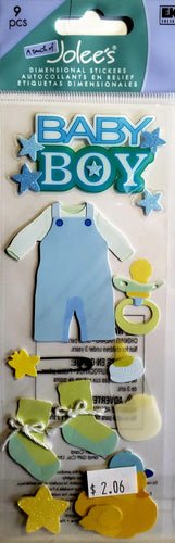 Jolee's Boutique Dimensional Sticker - baby boy - medium tall a touch of pack
