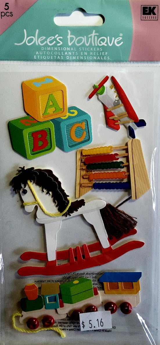 Jolee's Boutique Dimensional Sticker - wooden toys - large pack