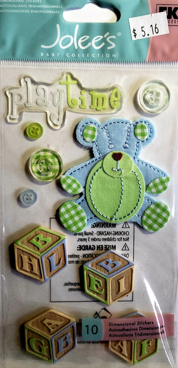 Jolee's Boutique Dimensional Sticker - boy toys - large pack