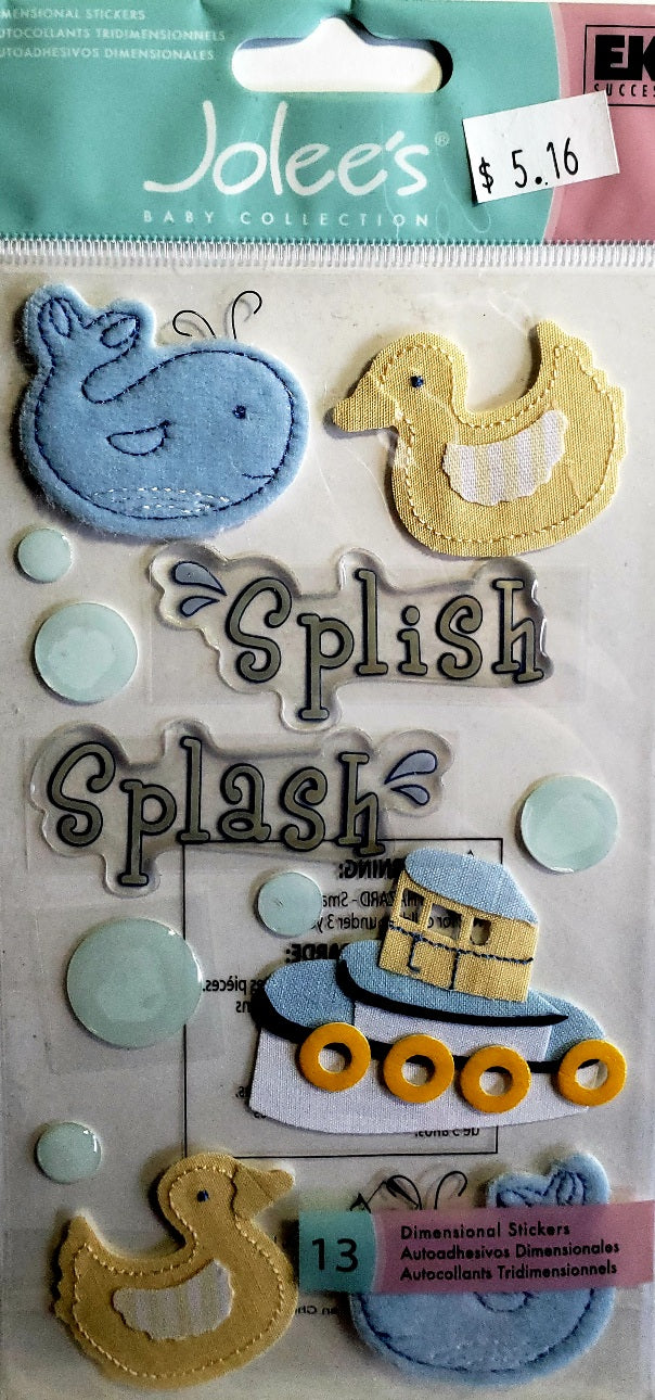 Jolee's Boutique Dimensional Sticker - duck whale bubbles - large pack