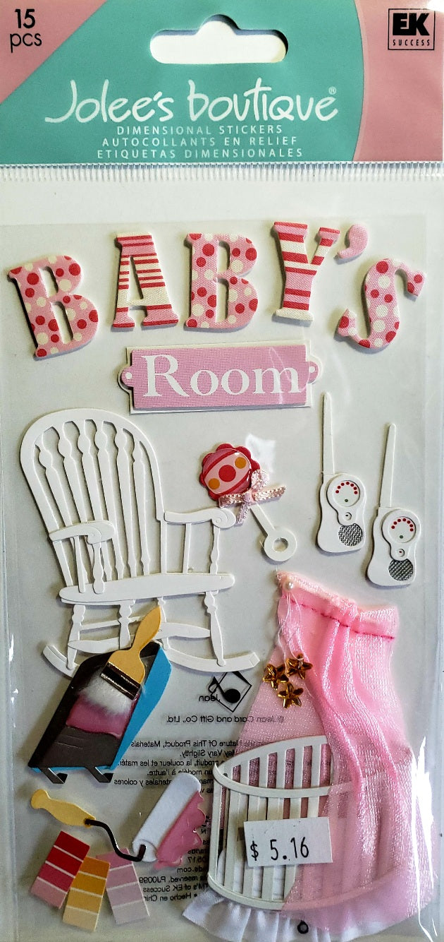 Jolee's Boutique Dimensional Sticker - babys room - large pack