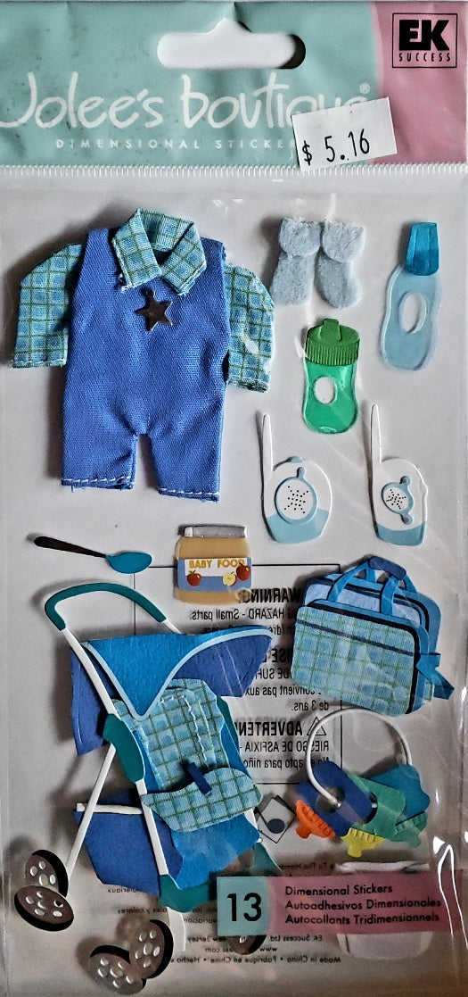 Jolee's Boutique Dimensional Sticker - baby boy - large pack