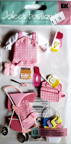 Jolee's Boutique Dimensional Sticker - baby girl - large pack