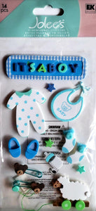 Jolee's Boutique Dimensional Sticker - its a baby boy  - large pack